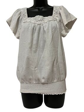 Karen Kane Cream Women's Cotton Top